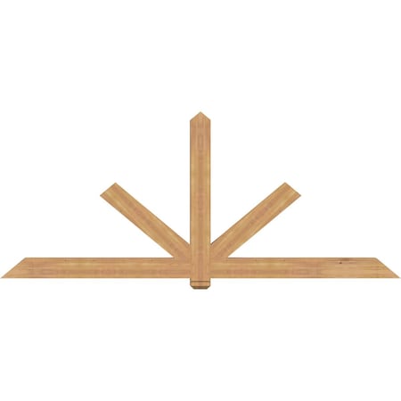 Ekena Millwork Kennewick Timber Gable Bracket, Western Red Cedar, 108"W x 45"H x 3 1/2"D x 5 1/2"F, 10/12 Pitch GBW108X45X0406KEN00SWR
